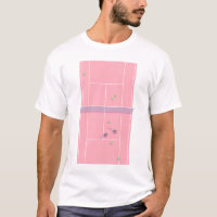 Pink Tennis Court Preppy Joueur de tennis moderne