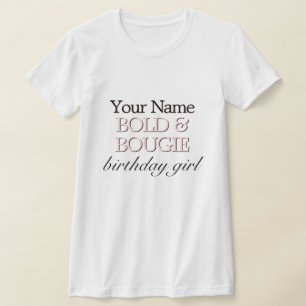 T-shirt Pink Tiffany Thème Bold & Bougie Birthday Girl