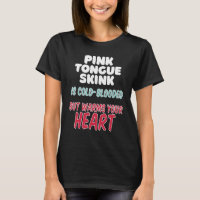 Pink Tongue Skink est de sang froid mais réchauffe