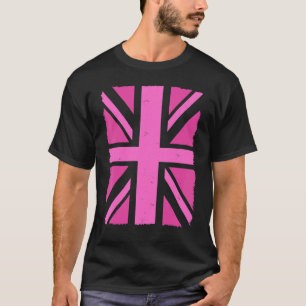 T-shirt Pink Union Jack Queen's Platinum Jubilee Uk Britis