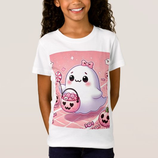 👻 🎀 T-shirt Pinkoween pour filles ! 🎀 👻 (Devant)