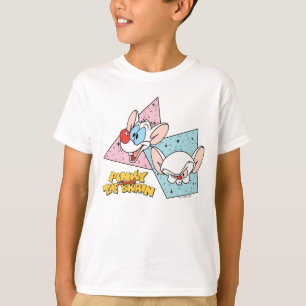 T-shirt Pinky et le cerveau Graphiques de caractères rét