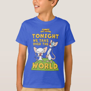 T-shirt Pinky et le cerveau   Reprendre Le Monde