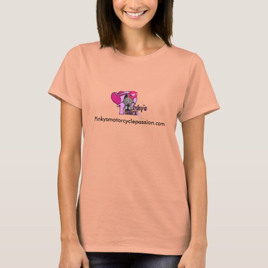 T-shirt pinky valentine day, Pinkysmotorcyclepassion.com (Devant)