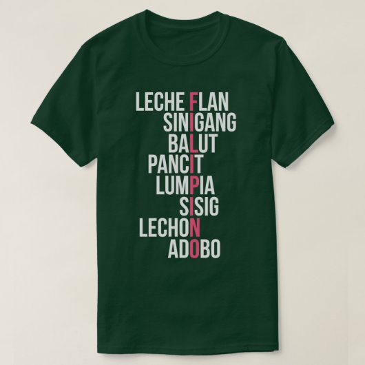 T-shirt Pinoy Adobo alimentaire philippin (Design devant)