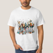 T-shirt Pins Abstraits (Devant)