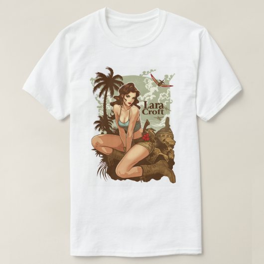 T-shirt Pinup Lara Croft 188 (Design devant)