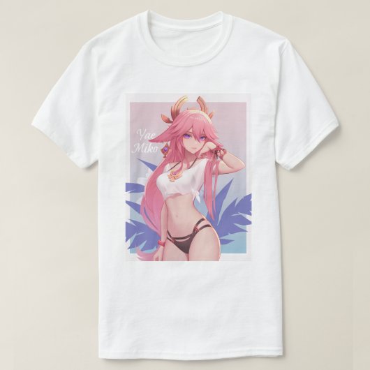 T-shirt Pinup Yae Miko 173 (Design devant)