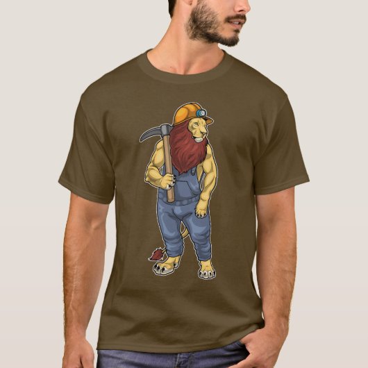 T-shirt Pioche de mineur Lion Mining (Devant)