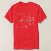 T-shirt Pioneer Plaque Exploration spatiale Science Math T (Design devant)