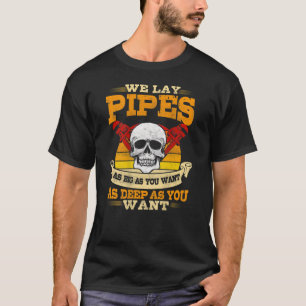 T-shirt Pipefitter Cadeaux Drôle Plumber Image Sur Le Dos