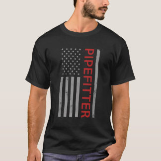 T-shirt Pipefitter Patriotique Usa Drapeau Soudage Soudeur