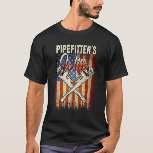 T-shirt Pipefitters Femme Fierté Patriotique Distressed Am