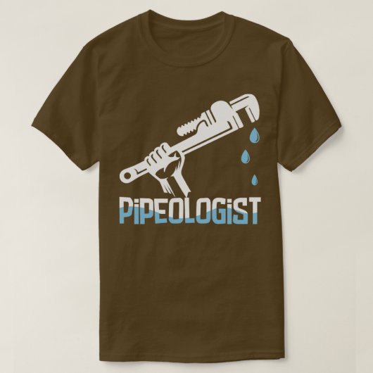 T-shirt Pipeologue en plomberie (Design devant)