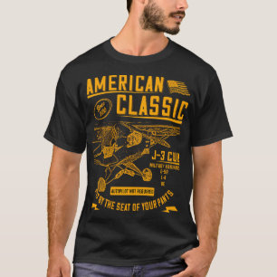 T-shirt Piper Cub Avion Un Américain