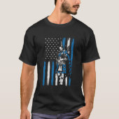 T-shirt Piper On Us Flag Bagpiper Bagpipe Bagpipes Player (Devant)