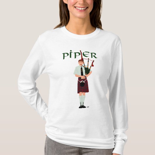 T-shirt PIPER Red Plaid (Devant)