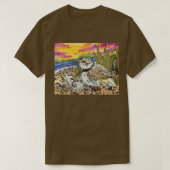 T-shirt Piping Plovers and Chicks Long (Design devant)
