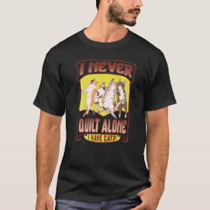 T-shirt Piquage Ne Pique Jamais Seul J'ai Mes Chats Chat