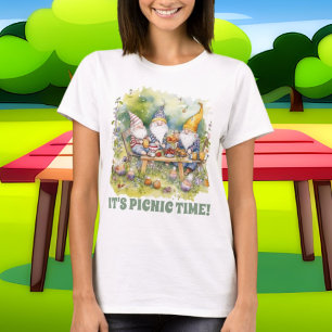 T-shirt pique-nique mignon ajouter du texte gnomes