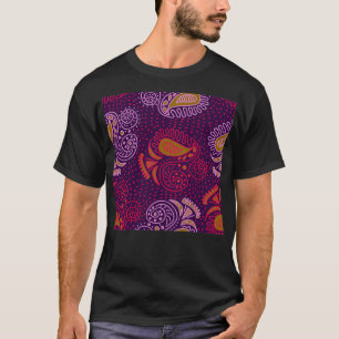 T-shirt Pique rose motifs imprimé africain