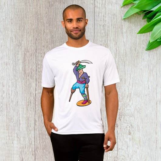 T-shirt Pirate avec jambe de bois et épée