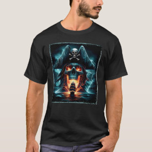 T-shirt Pirate Capitaine Crâne et navire, Parlez comme un
