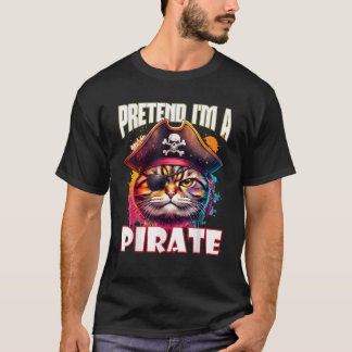 T-shirt Pirate Cat Drôle Graphisme pour l'amour animal et