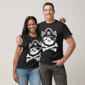 T-shirt Pirate Chat Crossbones Amoureux de les chats Chats (Unisexe)