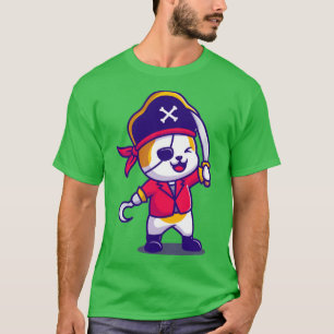 T-shirt Pirate Chat Mignon Avec Dessin Animé D'épée
