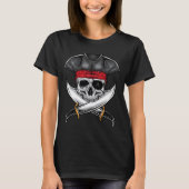 T-shirt Pirate Crâne et épées (Devant)