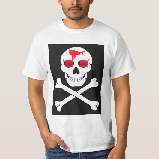 T-shirt Pirate crâne et os croisés (Devant)