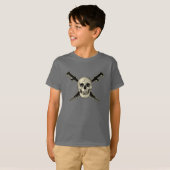 T-shirt Pirate (Crâne) - Les pattes de base des enfants Co (Devant entier)