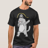 T-shirt Pirate Dabbing mignon Chat Aime les animaux de com (Devant)