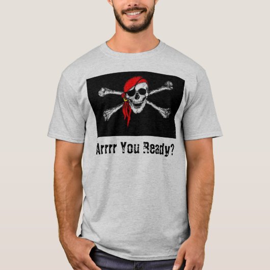 T-shirt pirate de drapeau de crâne (Devant)