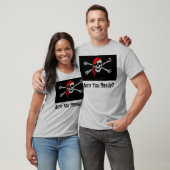 T-shirt pirate de drapeau de crâne (Unisexe)