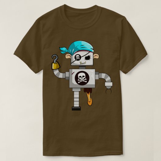 T-shirt Pirate de robot fantôme (Design devant)