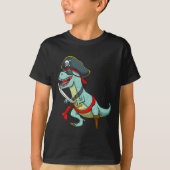 T-shirt Pirate Dinosaure T Rex Fun Tyrannosaurus Halloween (Devant)