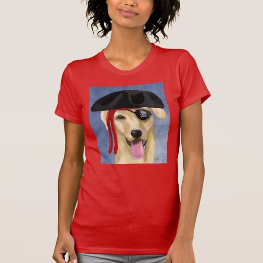 T-shirt Pirate du Labrador jaune (Devant)