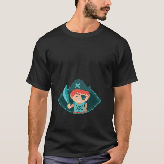T-shirt Pirate enceinte Funny Halloween Grossesse (Devant)