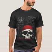 T-shirt Pirate Enseignant Funny Skull & Math Règles (Devant)