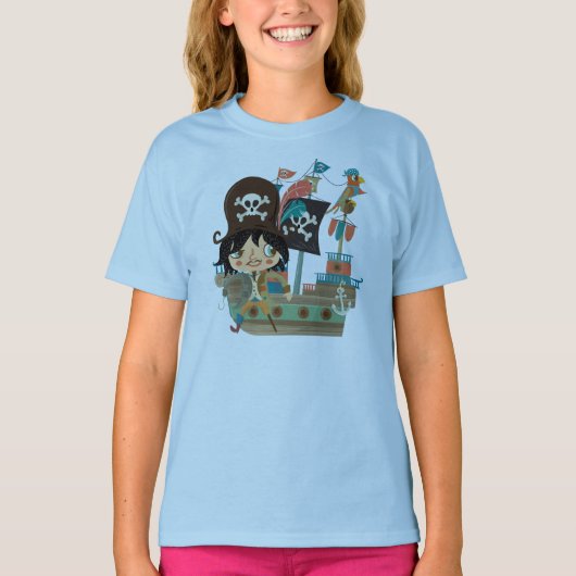 T-shirt Pirate et bateau de pirate (Devant)