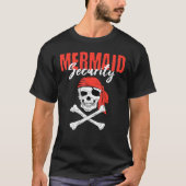 T-shirt Pirate Eyepatch Crâne Mermaid Marine Navire Trea (Devant)