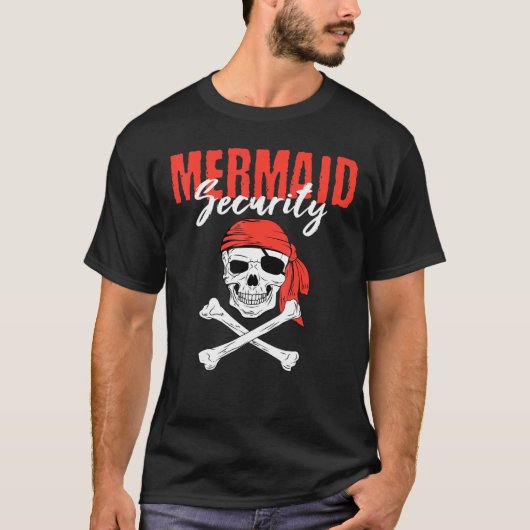 T-shirt Pirate Eyepatch Crâne Mermaid Marine Navire Trea (Devant)