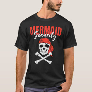 T-shirt Pirate Eyepatch Crâne Mermaid Marine Navire Trea
