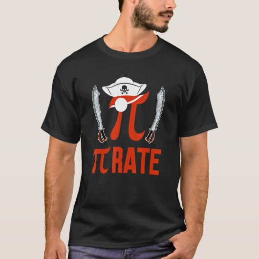 T-shirt Pirate Funny Pi Symbol Math Lover Matching Teacher (Devant)