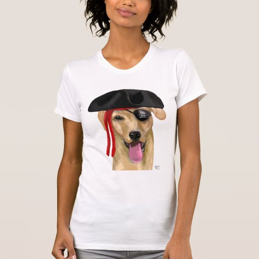 T-shirt Pirate jaune du Labrador 2 (Devant)