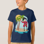 T-shirt Pirate kid birthday<br><div class="desc">This product is for kids that love pirates and piracy stories. It feesta cute little pirate boy that has arrived on this island with palm trees. There's a pirate ship in the horizon waiting for him to return with a treasure! Seagulls are watching. This product is ideal for a pirate...</div>