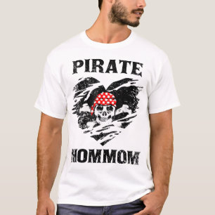 T-shirt Pirate Maman Coeur Trouvé Coeur du crâne