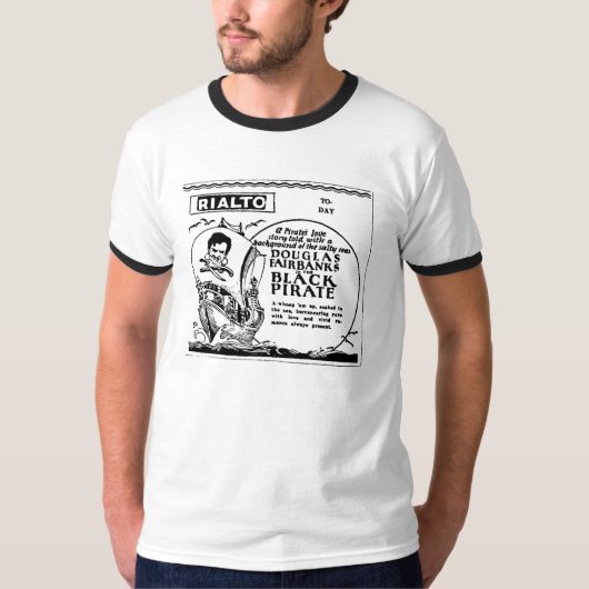 T-shirt PIRATE NOIR 1928 de Douglas Fairbanks (Devant)